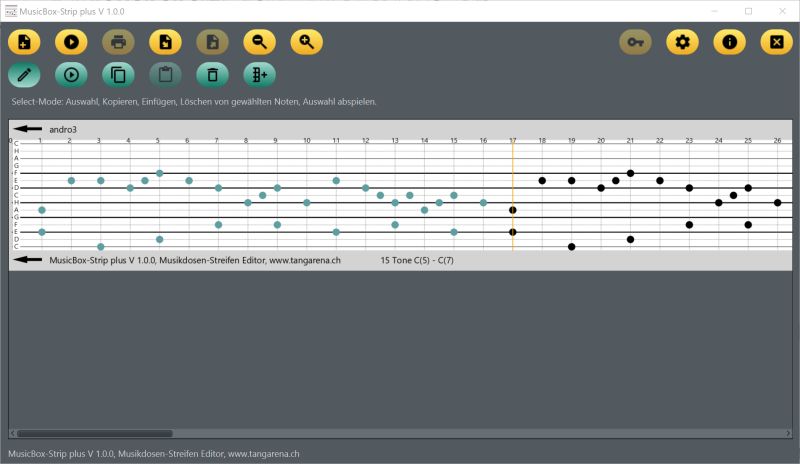 MusicBox PaperStrip Editor